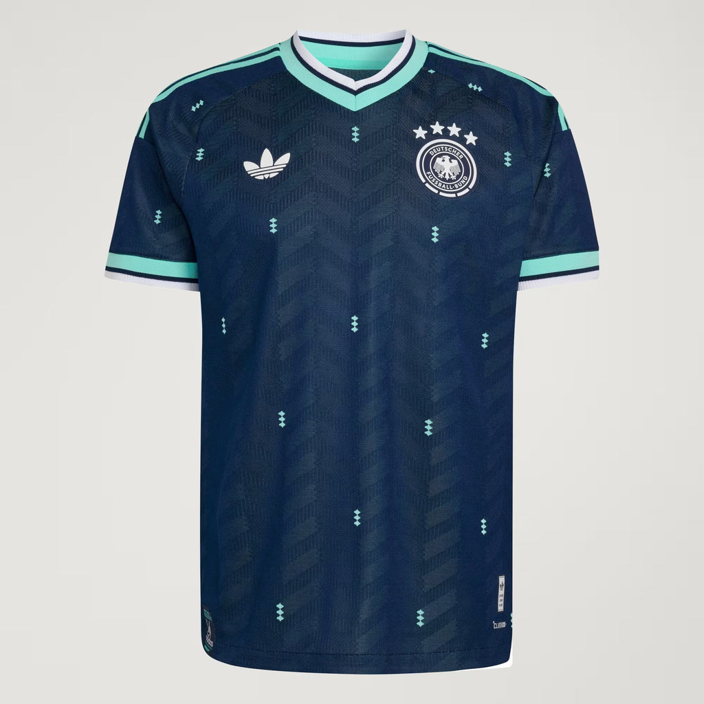 Maillot extérieur de l'Allemagne 2026 Ethan Business, design officiel, bleu, maillot de club authentique.