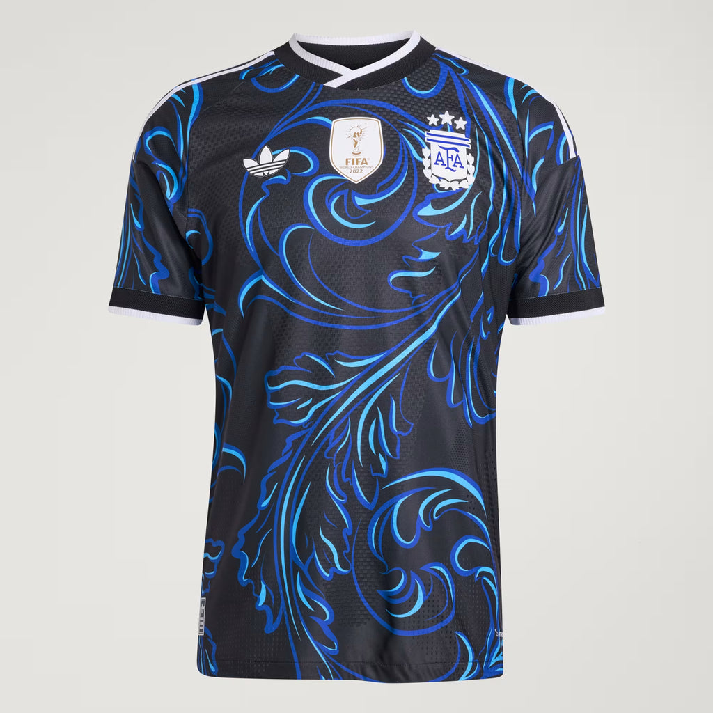 Maillot extérieur de football Argentine 2026 Ethan Business, design officiel, noir, authentique, pour fans.