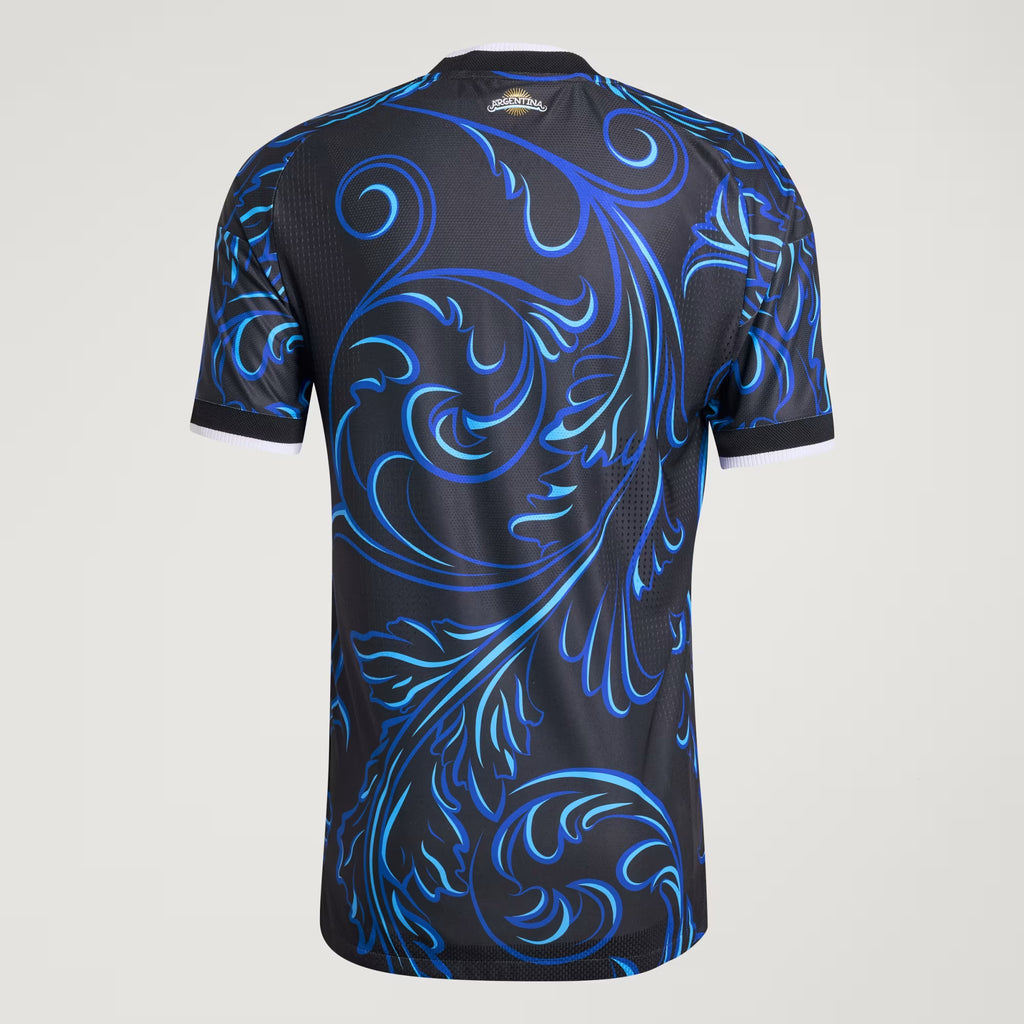 Maillot de football extérieur Argentine 2026 Ethan Business, édition premium, noir, design officiel, authentique, pour supporters.
