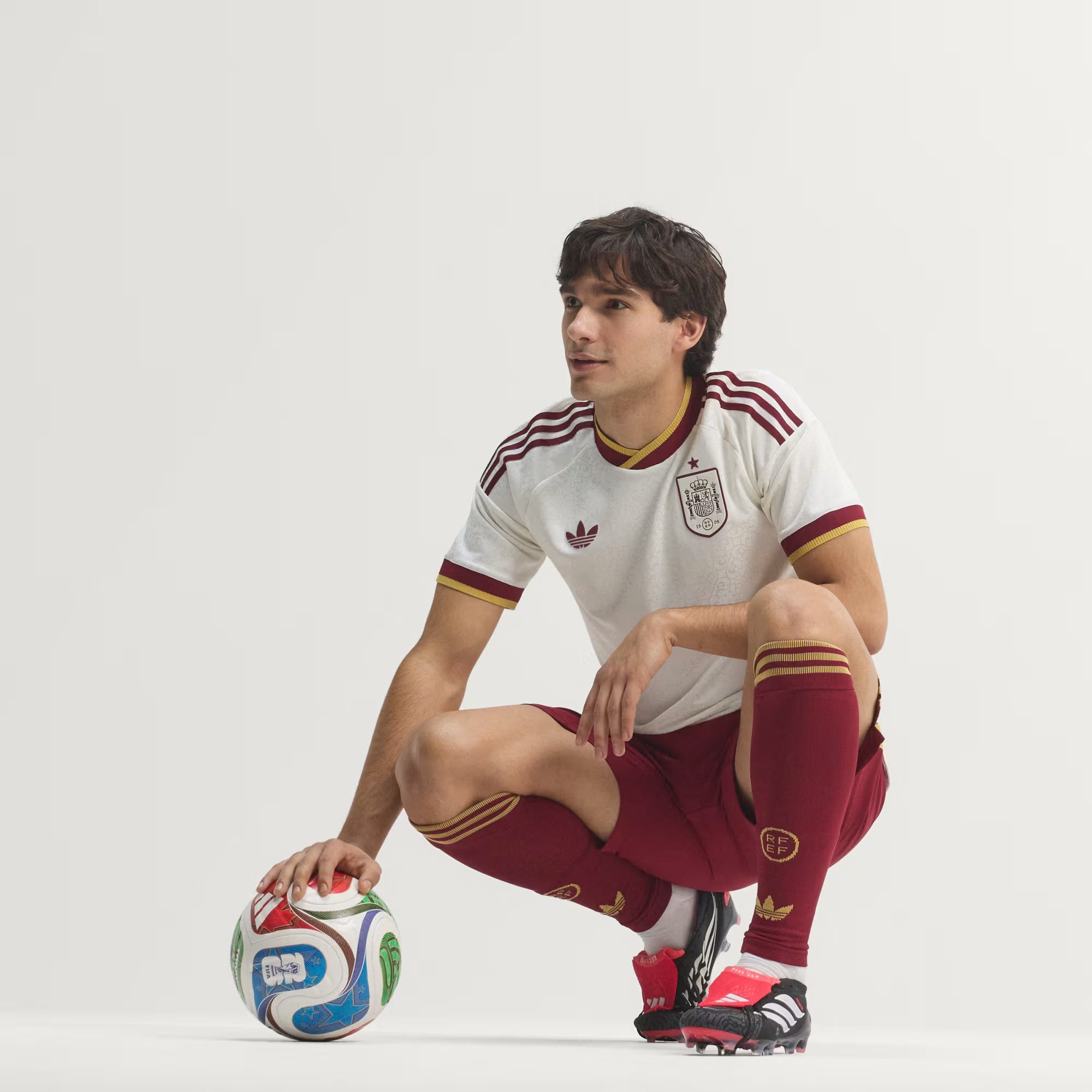 Maillot extérieur de l'équipe d'Espagne 2026, édition premium, design officiel blanc, par Ethan Business, maillot de club authentique